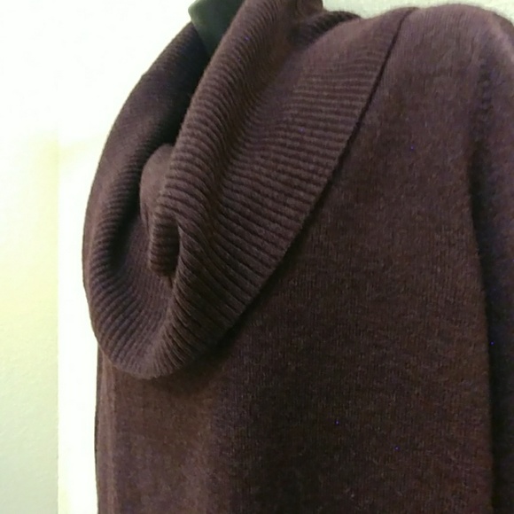 Spring + Mercer Plum Cowl Neck Sweater-1X - Picture 2 of 7